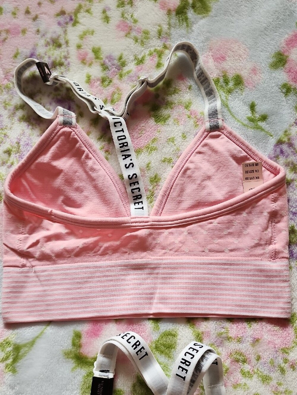 NWT Victoria's Secret Pink Ribbed V-Neck Seamless Bralette XS XP - Picture 6 of 9